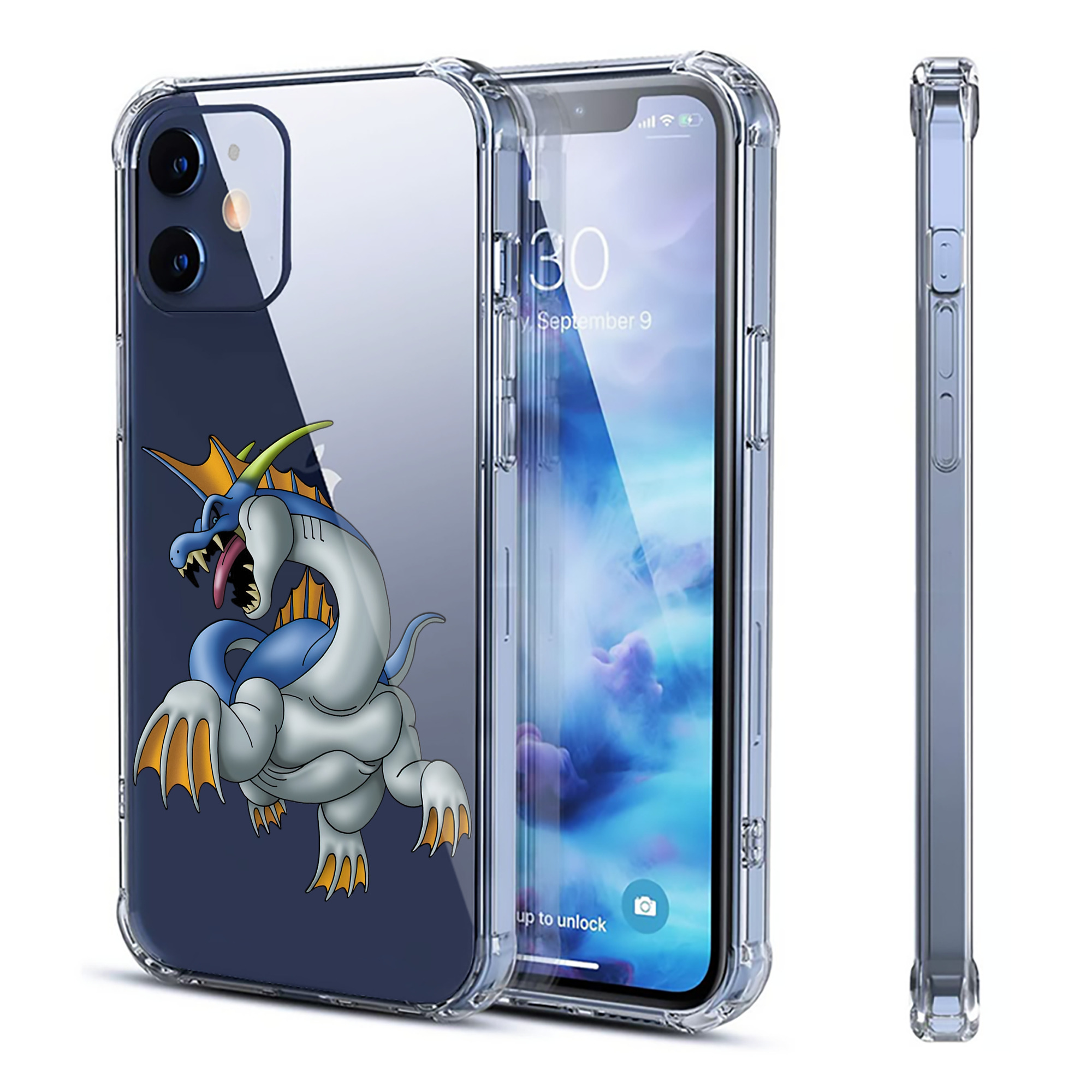 （画像用） ドラゴンクエスト Doragon Kuesuto Dragon Quest 【iPhone 12シリーズ対応】透明スマホケース（クリアソフトケース）